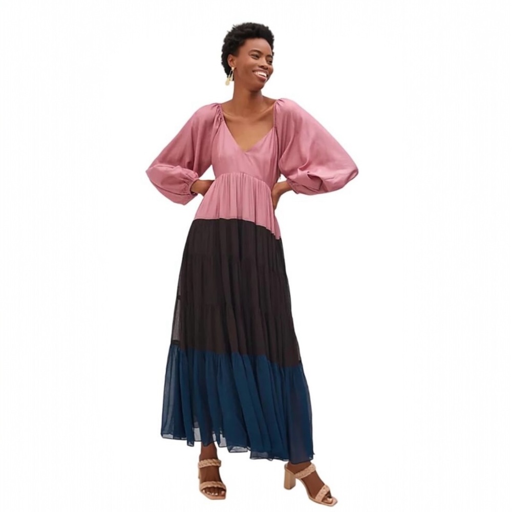 Nirmooha Color Block Maxi Dress S